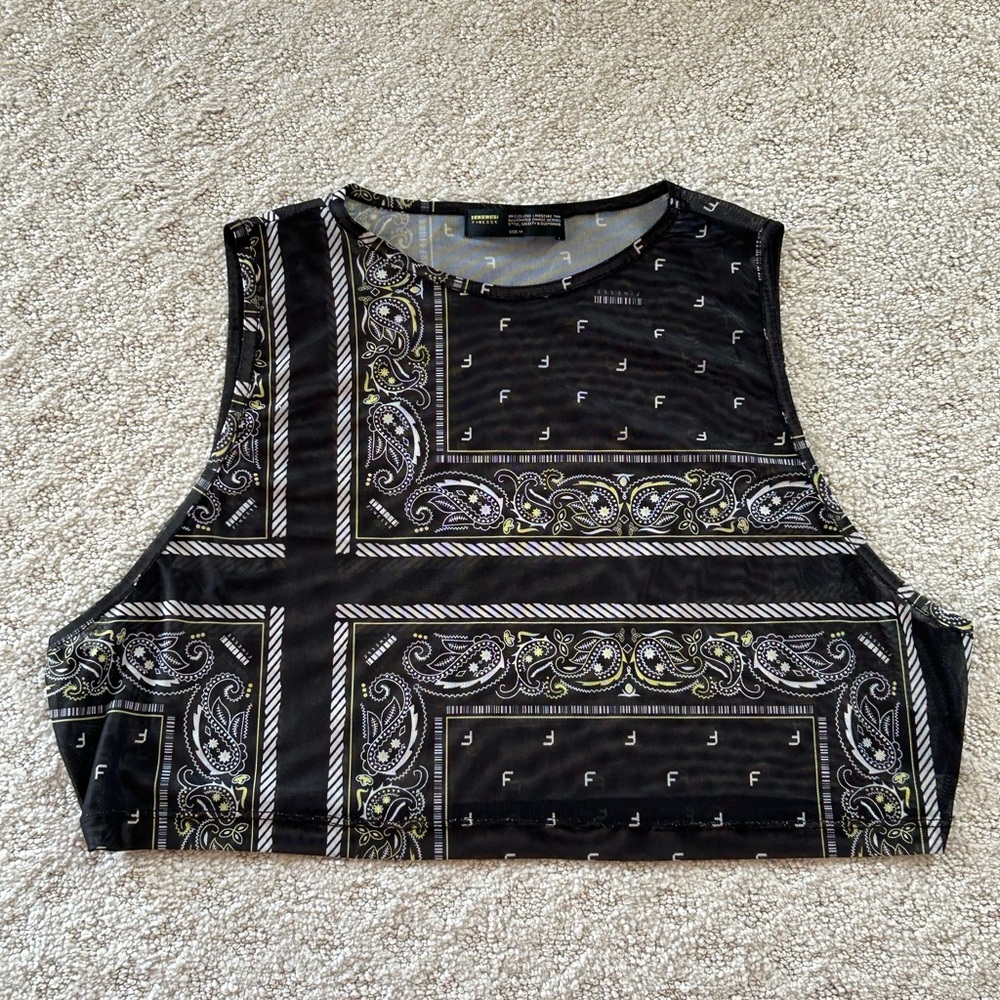 Sheer bandana looking top